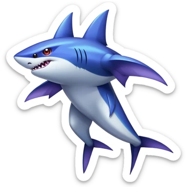 Shiny Dark Sharpedo-Haunter-fusion-hybrid full body sticker