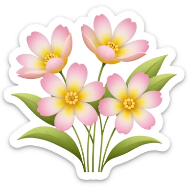🌸 Small pastel flowers for calm sticker