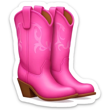 Pink cowgirl boots  sticker