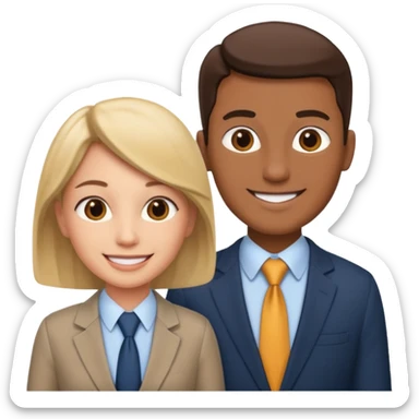 a pair of working parents sticker