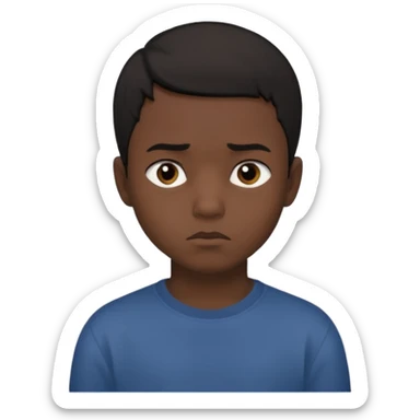 Lonely darck young black boy sticker