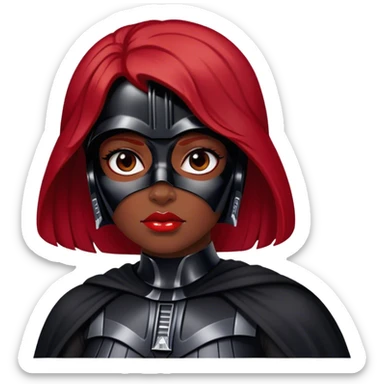 Darth Vader woman with red hair sticker