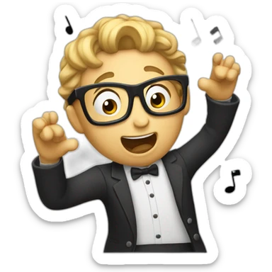 funky music teacher yells at calendar sticker