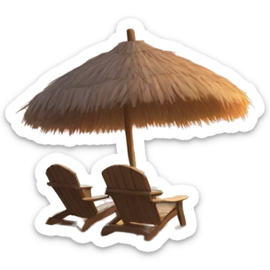 beach with sunset sticker