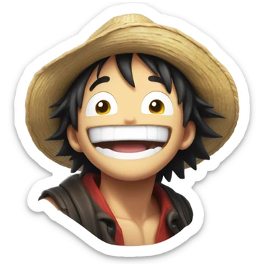 Luffy laughing sticker