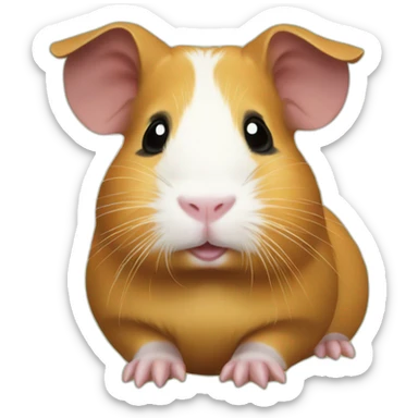 The guinea pig gets rich. sticker