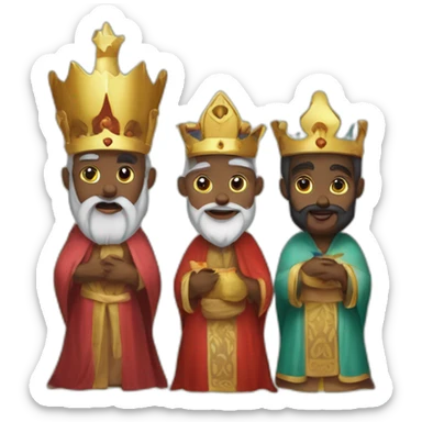 Melchior Caspar and Balthazar three wise men sticker