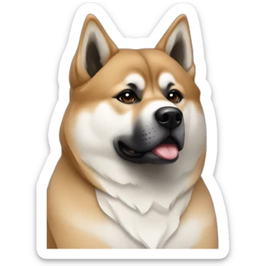 black american akita and diamond vibes sticker