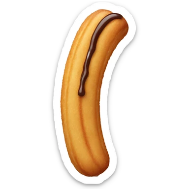 Churro with chocolate sticker