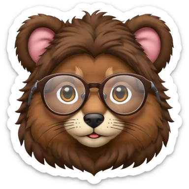 animal wtih glasses and body sticker