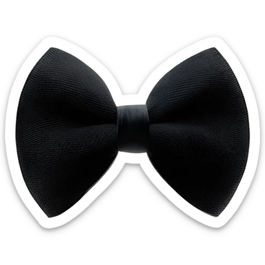 black coquette bow sticker