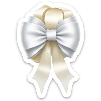 white coquette bow sticker