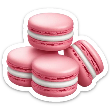 Pink and white macarons sticker