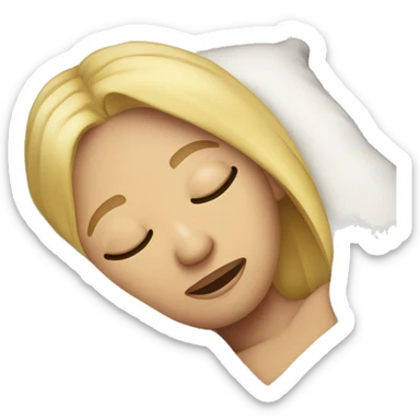 Mujer rubia dormida  sticker