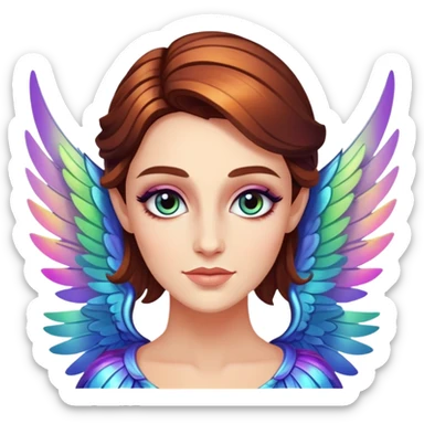 danielle de barbarac with wings sticker