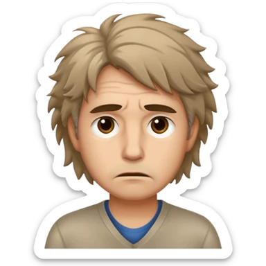 a shop owner who is not satisfied with local sales and is sad and tired of getting no response sticker