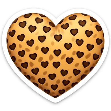 Cuore leopardato peloso sticker