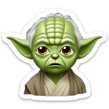 crying yoda sticker