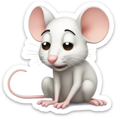 Tired mouse sticker
