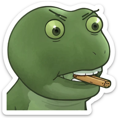 Someone with a blunt in there hand  sticker