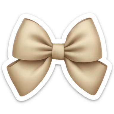 beige bow  sticker