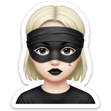 blindfolded emo sticker