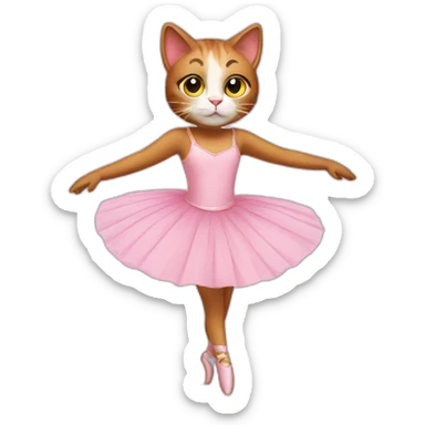 ballerina cat sticker