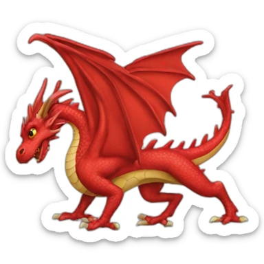 welsh dragon sticker