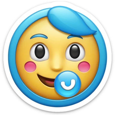 Crea un emoji de la verificación de tik tok casi parecido sticker
