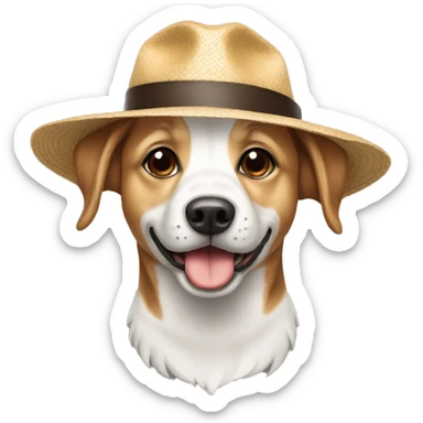 Chien avec un chapeau  sticker
