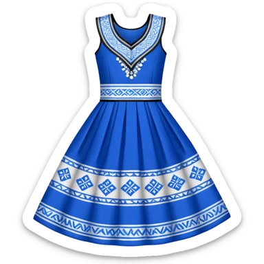 Make the Hmong dress blue, white, and black sticker