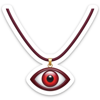 Evil-eye necklace Burgundy sticker