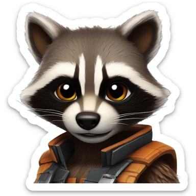 guardians of the galaxy racoon sticker