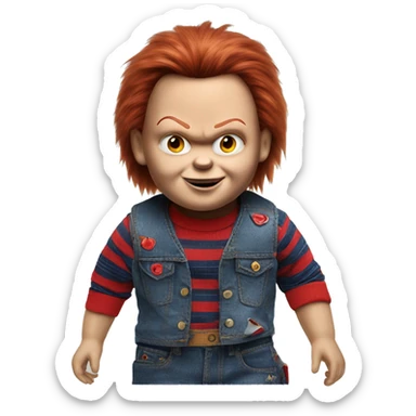 Chucky doll sticker