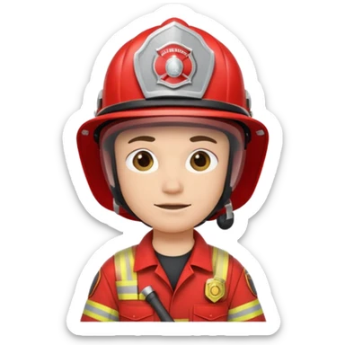 firefighter, red outfit sticker