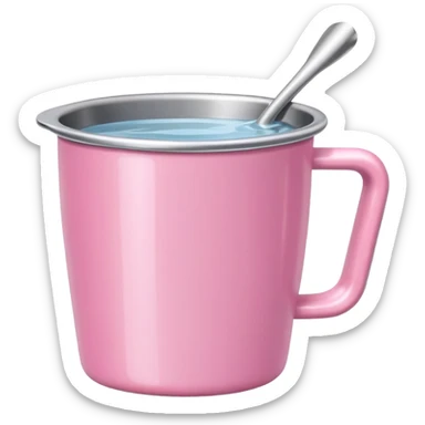 A Stanley pink water cup sticker
