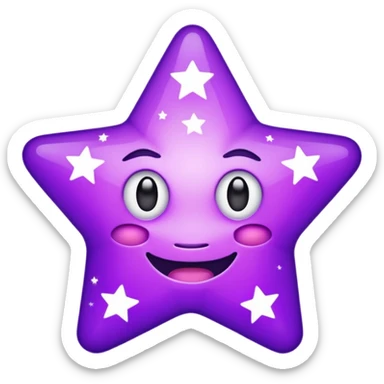 The word "banger" surrounded by purple stars sticker