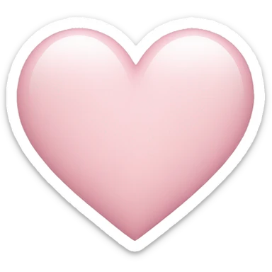 light pink heart sticker