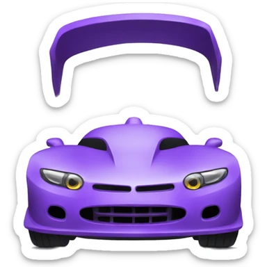 a purple race-car sticker
