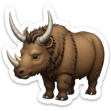 woolly rhino sticker