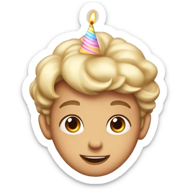 vintage birthday cale sticker