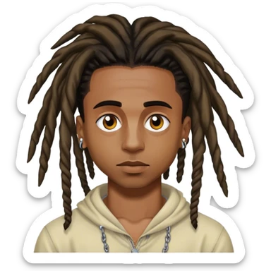playboi carti with dreads  sticker