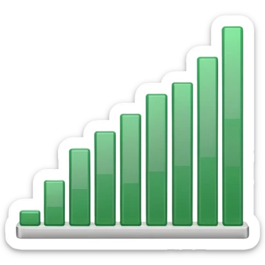 bar chart with green taller than grey sticker