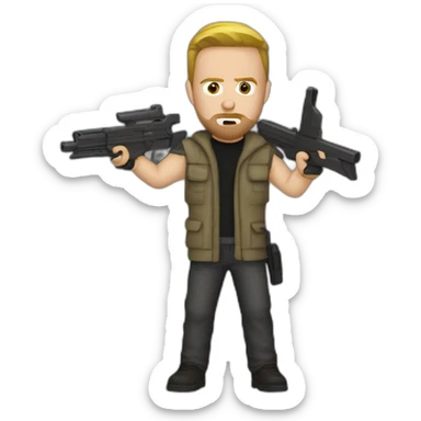 Jessie Pinkman holding a weapon sticker