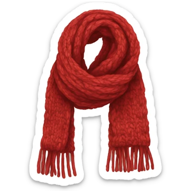 Scarf red muffer sticker