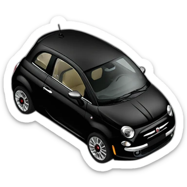 black 2010’s fiat 500 sticker