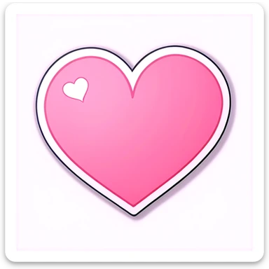 Light pink heart with a halo sticker