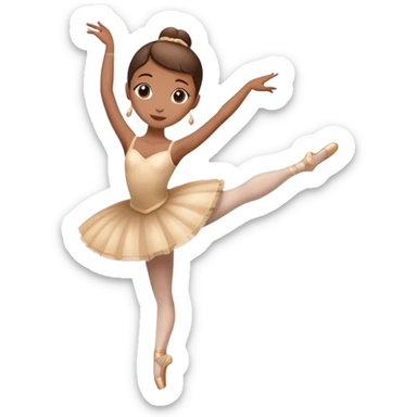 Bailarina con cabeza de cafe sticker