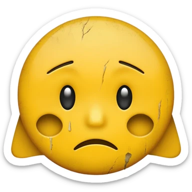 retro sad  emoji  sticker