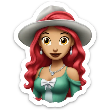 Princess Ariel as a gangster  sticker
